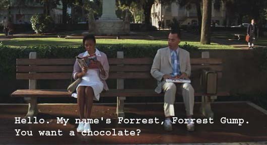              Whatascript! compilation of funny, cool and romantic movie quotes - Forrest Gump