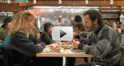 Harry and Sally in the restaurant scene